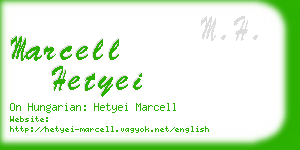 marcell hetyei business card